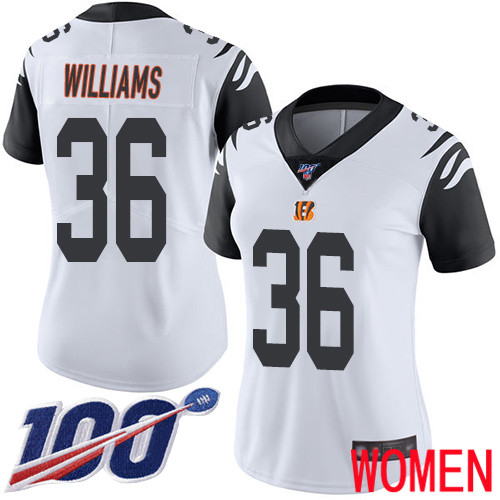 Cincinnati Bengals Limited White Women Shawn Williams Jersey NFL Footballl 36 100th Season Rush Vapor Untouchable